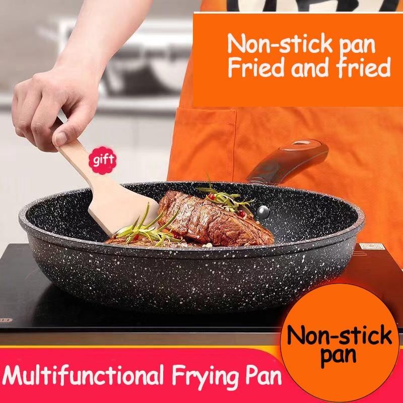 Universal Stone Pans Household Maifanshi Nonstick Frying Pan with Soft Resistant Handle Induction Cooker Gas Stove 26cm