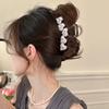 2025 New Korean Jelly Color Flower Heart Hair Claws Sweet Rhinestone Hair Clips Irregular Shark Hairpins Hair Accessories Headwear