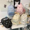 Schoolbag High-value schoolbag Female college student Cute transparent pain bag Large capacity computer backpack Versatile junior high school backpack