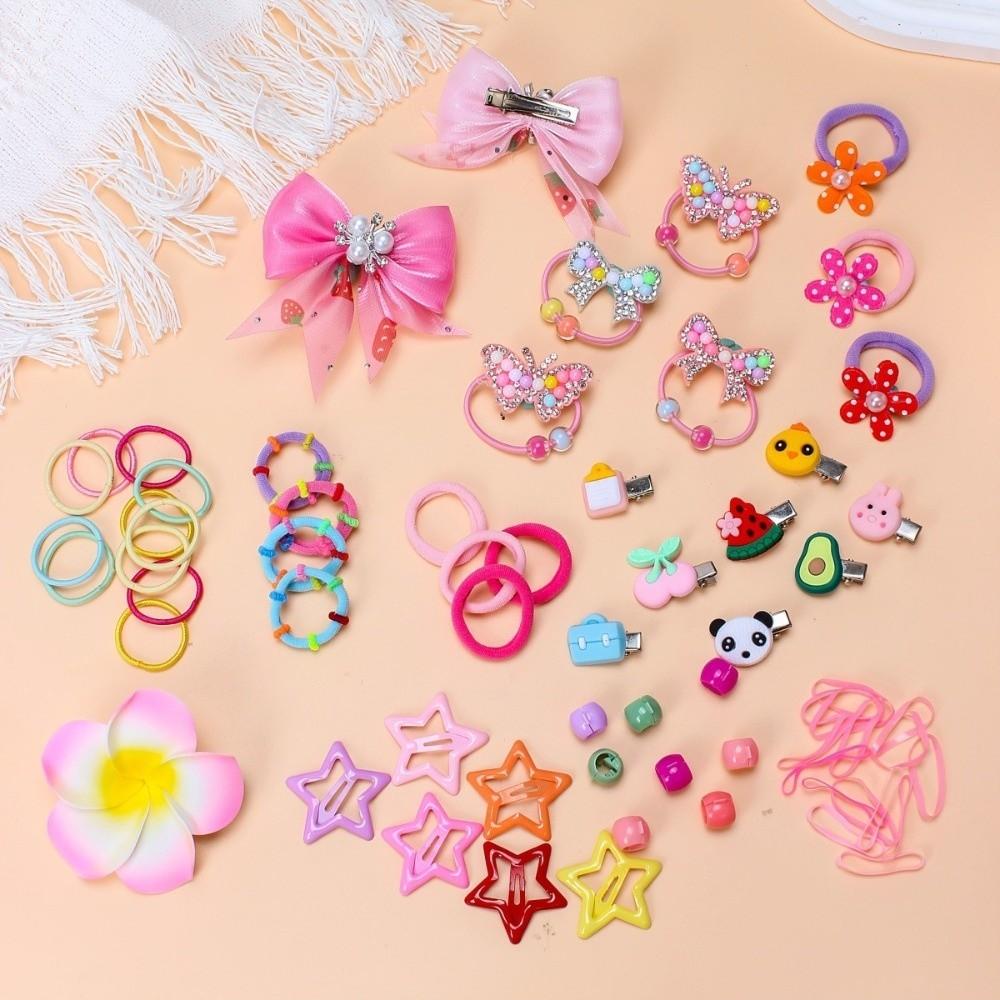 546 Teile Blume Hohelastisches Haaraccessoires-Set Kein Haarschaden Bunte Haarspangen Mädchen Haarbänder Mädchen Kinder