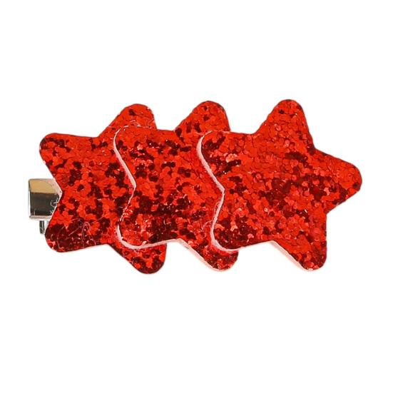 Girl Hairpin Sparking Sequins Star-Shaped Design Lightweight Hair Clip Easy One-Handed Operation Stable Clamping Non-Slip Hair Accessory