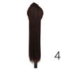LISI HIAR Women Long Straight Ponytail Hair Wig Red Wine Blond Light Grey Black Synthetic Fiber Hair Extensions Party Time Daily Use