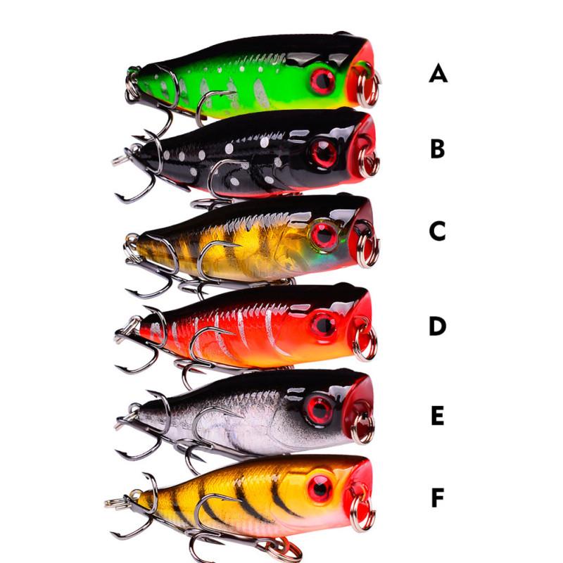 Angelköder 4,5cm/3,5g Topwater Popper Köder Hartköder Künstliche Wobbler Plastik Angelzubehör