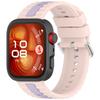 Stylish Striped Sport Watch Band Breathable Soft Silicone Accessory For Watch Fit 3 Workout And Daily Wear Compatibility
