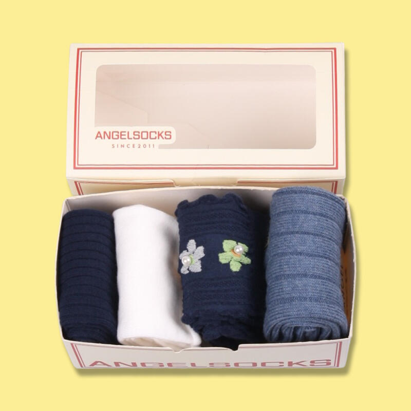 SET004-Navy Flower Pearl Knit Birthday ONE