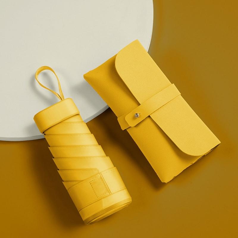 Pocket Umbrella Durability Iron Fiber Constructions UV Sun Umbrella Rain Umbrellas for Outdoor Activities and Commuting