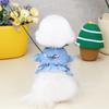Small and Medium-sized Pet Cute Thin Denim Chest Back Cat Dog Clothing In Spring and Summer
