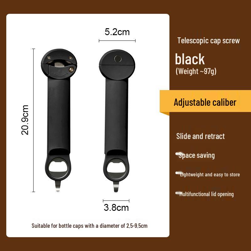Multifunctional Magnetic Bottle and Can Opener for Twist-Off Lids and Beer Bottles