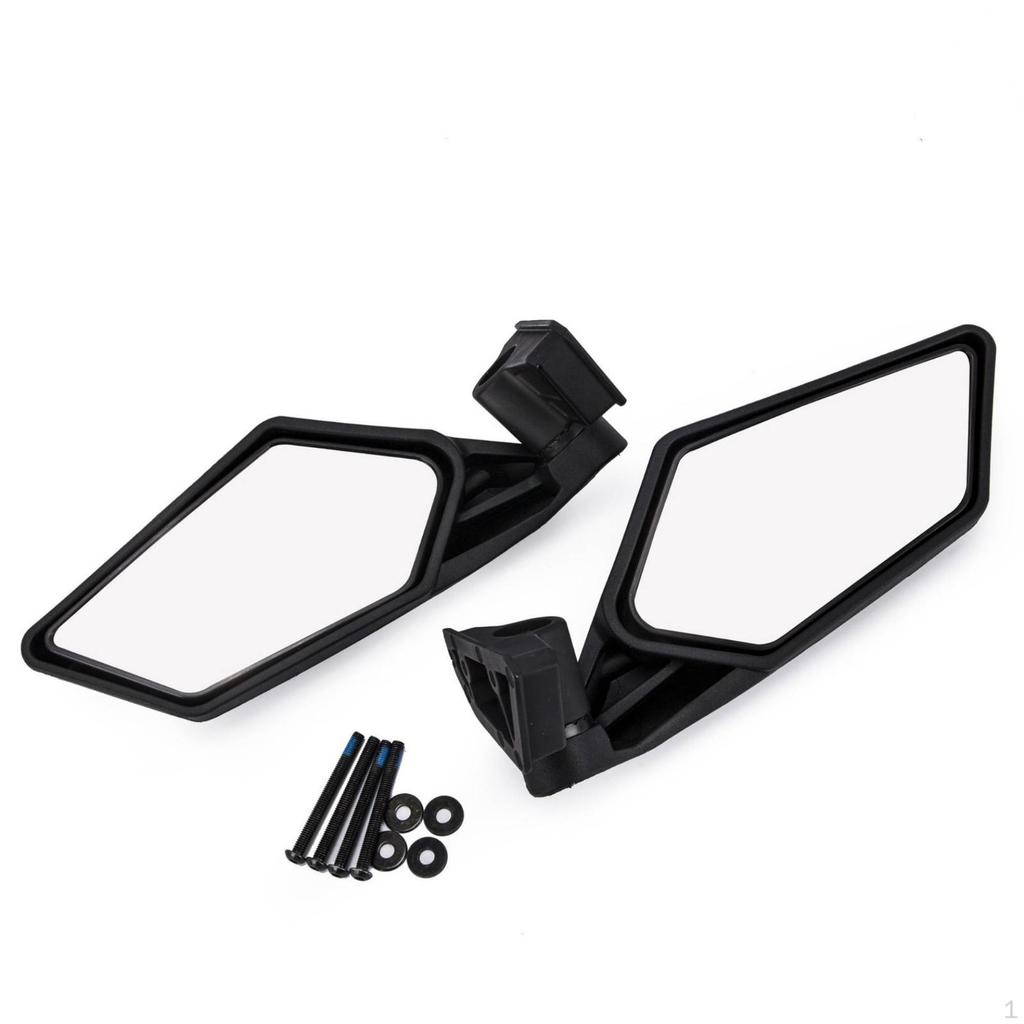 /UTV Side Mirror Fastenon Matte View GeometricShaped Auto Part