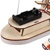 1 Set DIY Remote Control Boat Model Kit Handmade Wooden Puzzle RC