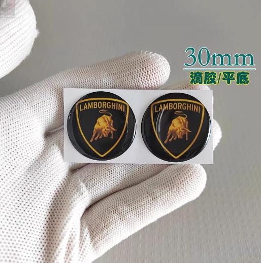 Car Logo Crystal Resin Material Calf Lamborghini Decoration Stickers For Lamborghini Urus Huracan Aventador Premium Accessory ci2