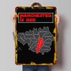 Manchester Is Red Custom Metal Wall Art Football Fan Decor Mancunian Area Map Poster