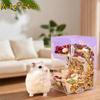 Acrylic Automatic Hamster Food Feeder Transparent Anti Turnover Hamster Feeding Box Large Capacity Small Pets Food Feeding Bowl