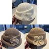 Summer Flower Pattern Knit Bucket Hat With Sun Protection For Outdoor Casual Wear