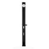 35L Solar Heated Shower, 195cm Showerhead Height Outdoor Shower, with Foot Faucet & Soap Box Rack, Hot & Cold Water Adjustment, Freestanding for