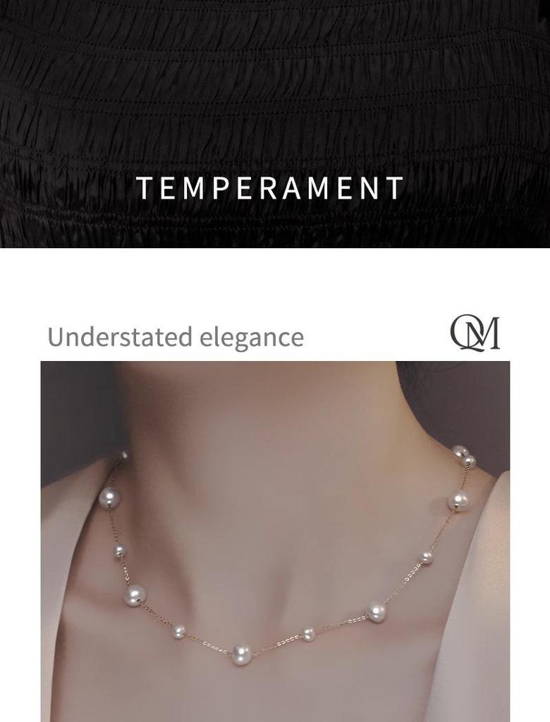 2024 Luxury French Tassel Pearl Necklace for Women – Elegant Clavicle Chain Design
