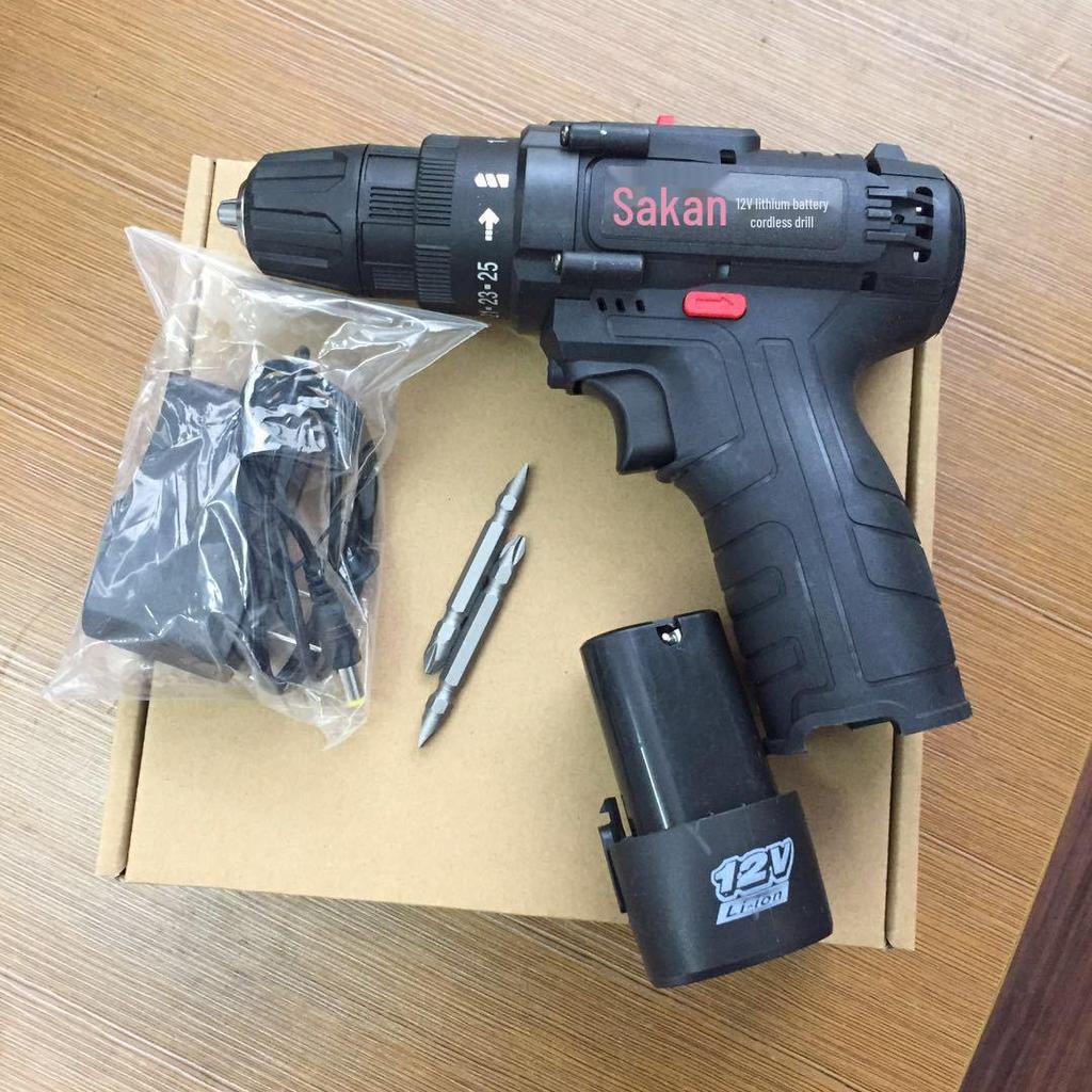 Zuoguan lithium electric drill: Dual-speed rechargeable pistol drill with multifunctional household screwdriver.