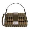 New Charlie Fabric With Calfskin One Shoulder Handbag Trumpets Women's Multicolor WB00550-BX0474-1016S