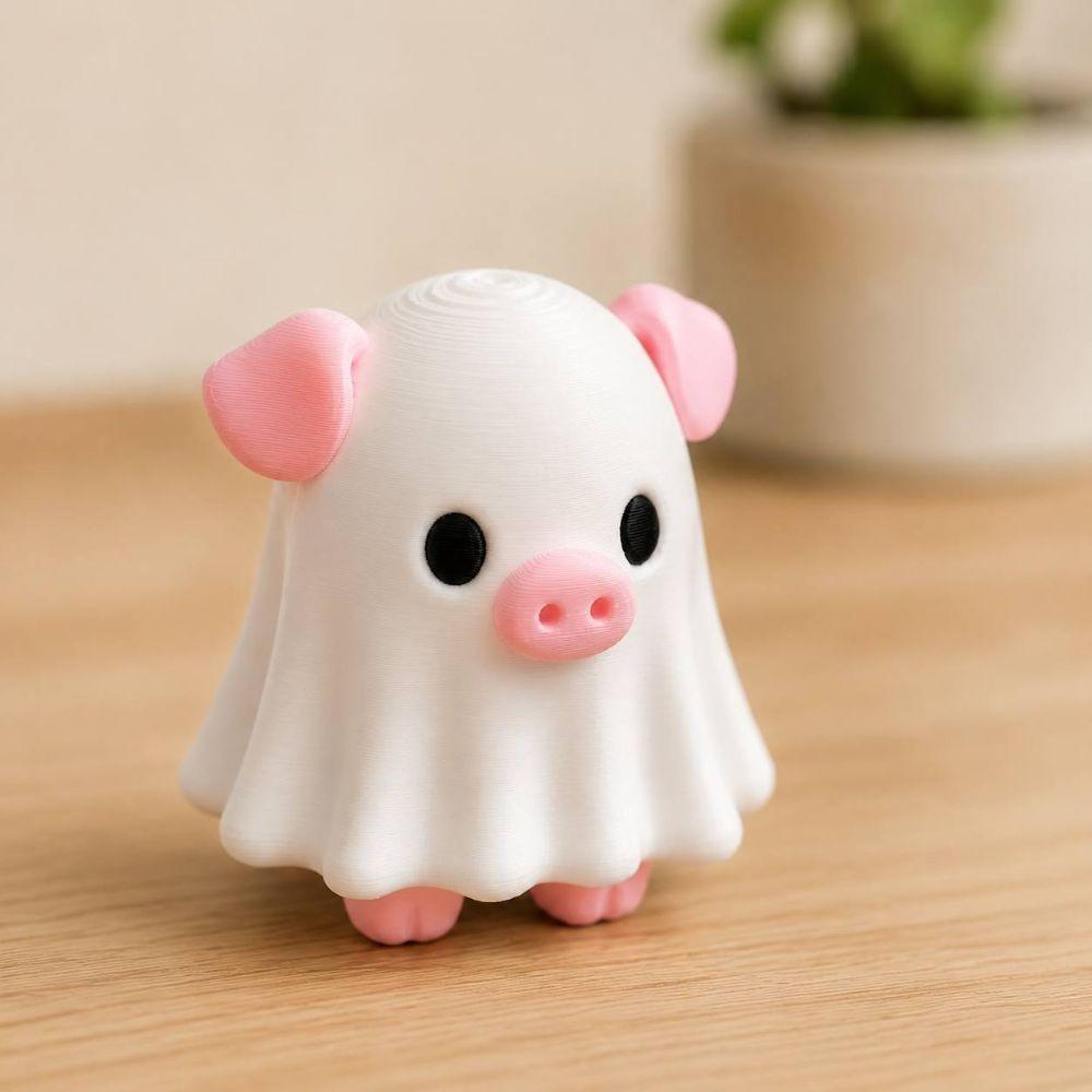 Hand Painted Ghost Figurine 3D Printed Tabletop Decor Halloween Ornament  Halloween