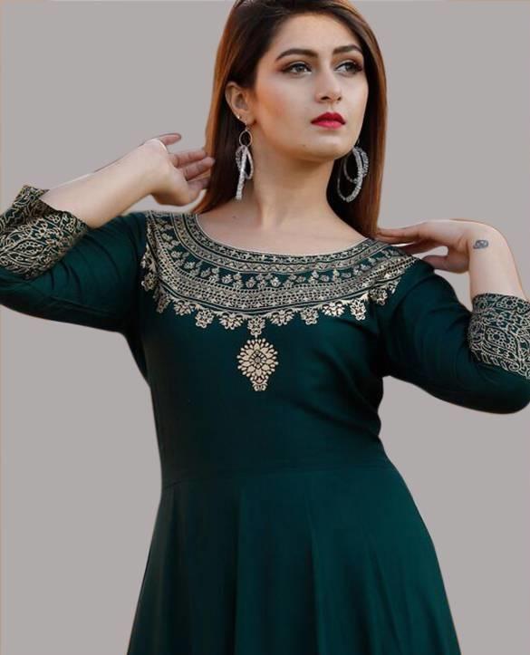 Women Cotton Rayon Kurta Dupatta Set Indian Pakistani Designer Top Tunic Kurti Gown Dress