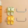 Wall Mounted Plastic Shelves - No-Drill Hanging Shelf for Shoes, Slippers, Towels In Various Rooms - Versatile Bathroom, Kitchen, Entryway Towel Rod