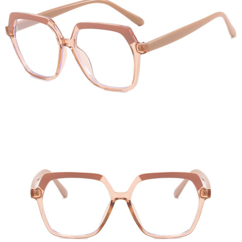 Women's glasses, anti blue light, fashionable and personalized large frame glasses, travel and student commuting glasses