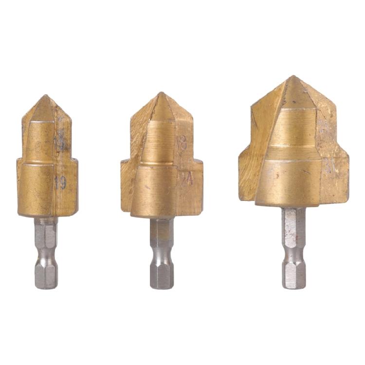 Water Pipe Expansion Drill Bits 6.35mm Hexagonal Shank Step Drill Bit Punching Tool For Plumber Repair Power Tool