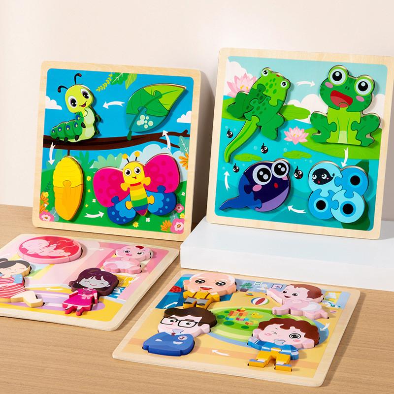 Animal Life Frog Cycle Jigsaw Puzzle Game For Kids Cognitive And Shape Skills