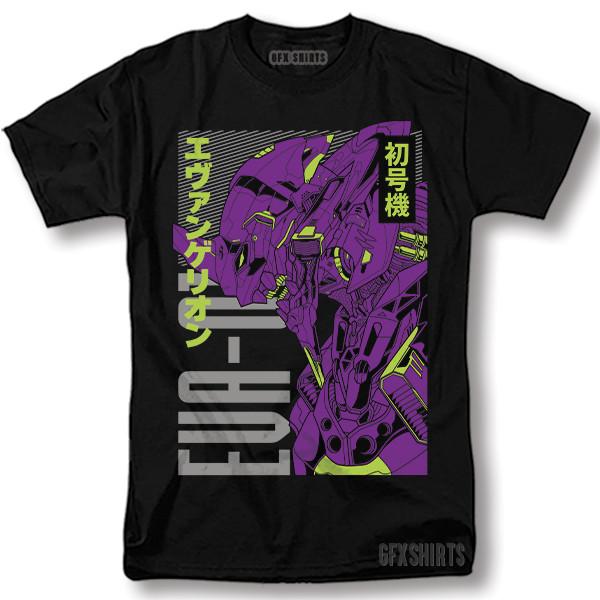 Неон Genesis Evangelion Ева-01 Синдзи Икари Аниме Манга Японская Футболка Унисекс Футболка XL