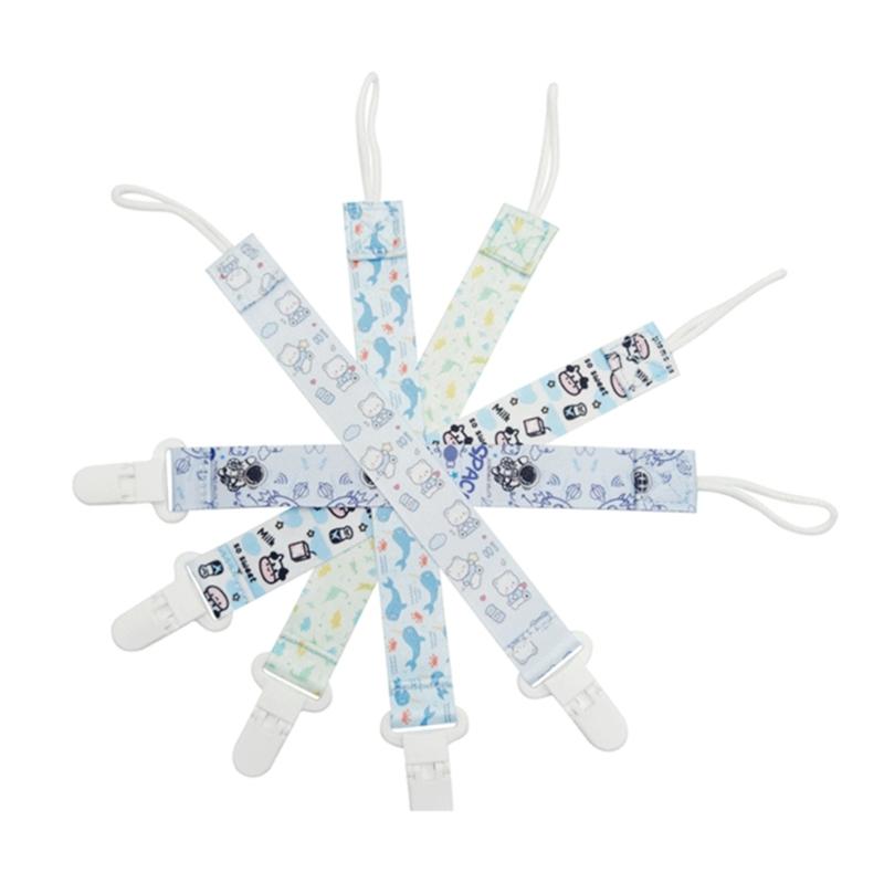 Cute Design Pacifier Clip Practical Pacifier Holder Baby Toy Hanger Teether Strap Keep Your Pacifier Secure for Boy Girl