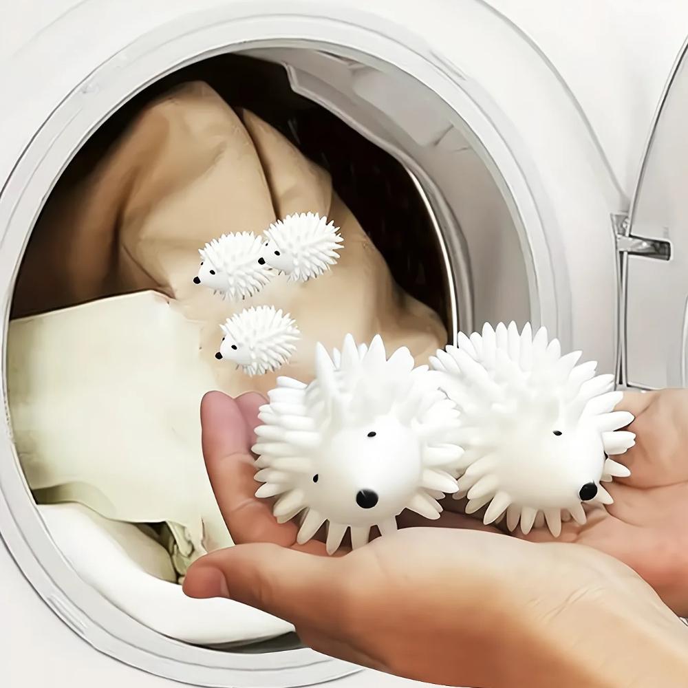6PCS Laundry Ball White Hedgehog Stain Remover Anti Entanglement Magic Washing Cleaning Tangling Clothes Universal Washing Machines