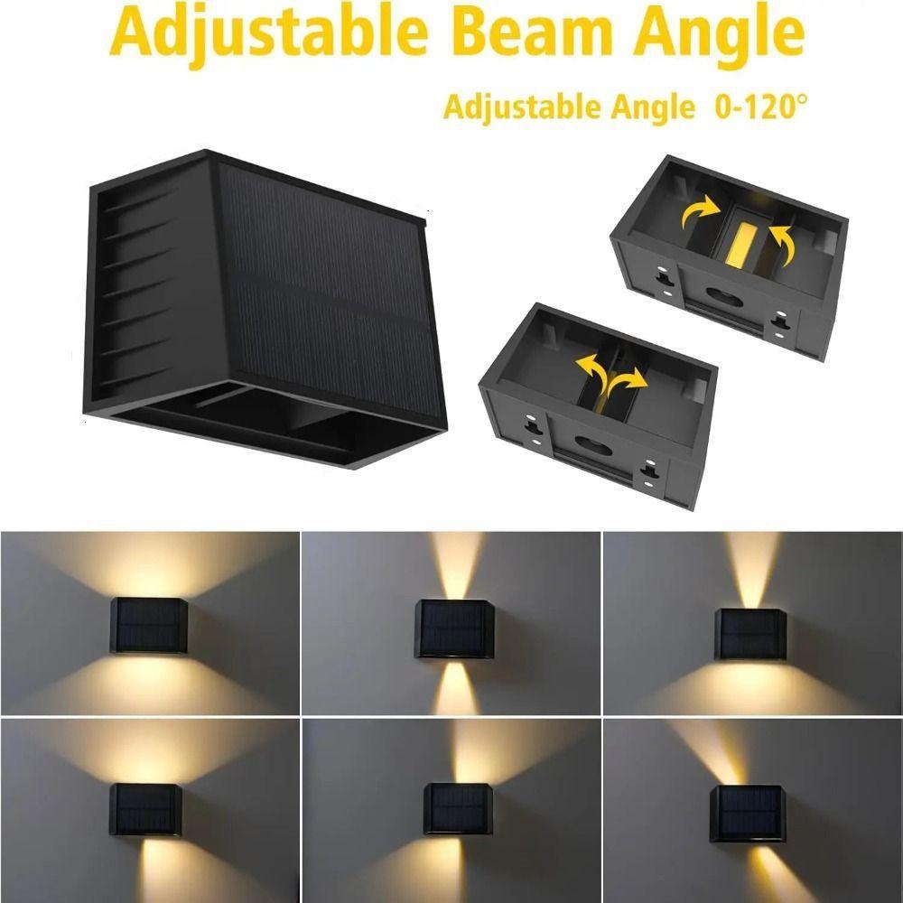 Automatic Lighting Solar Wall Lamp IP65 Waterproof Warm Light Outdoor Solar LED Light Energy Saving Wall-mounted