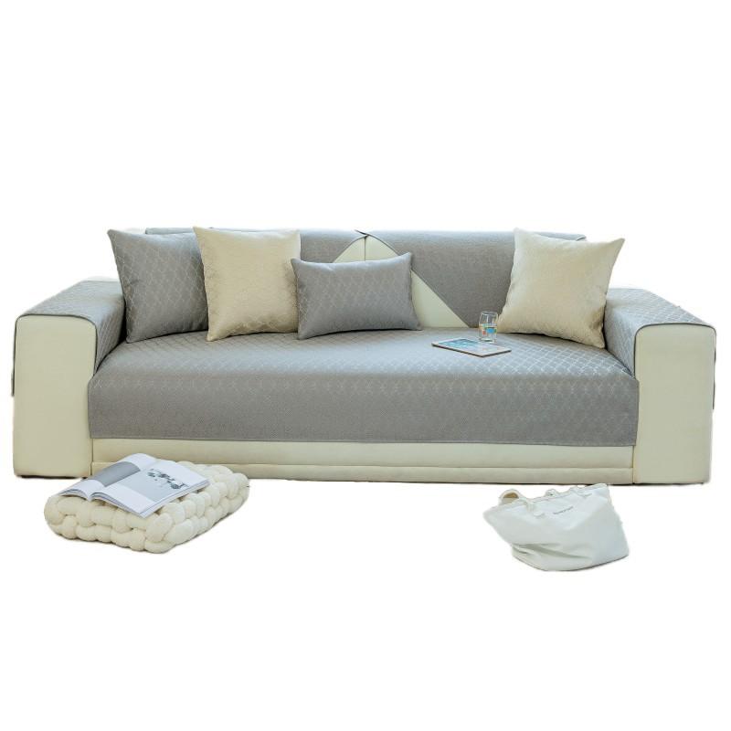 Jacquard Schlichte Mode Elegante Einfarbige Nordische Rutschfeste Sofakissen Universalbezug Bezugsstoff