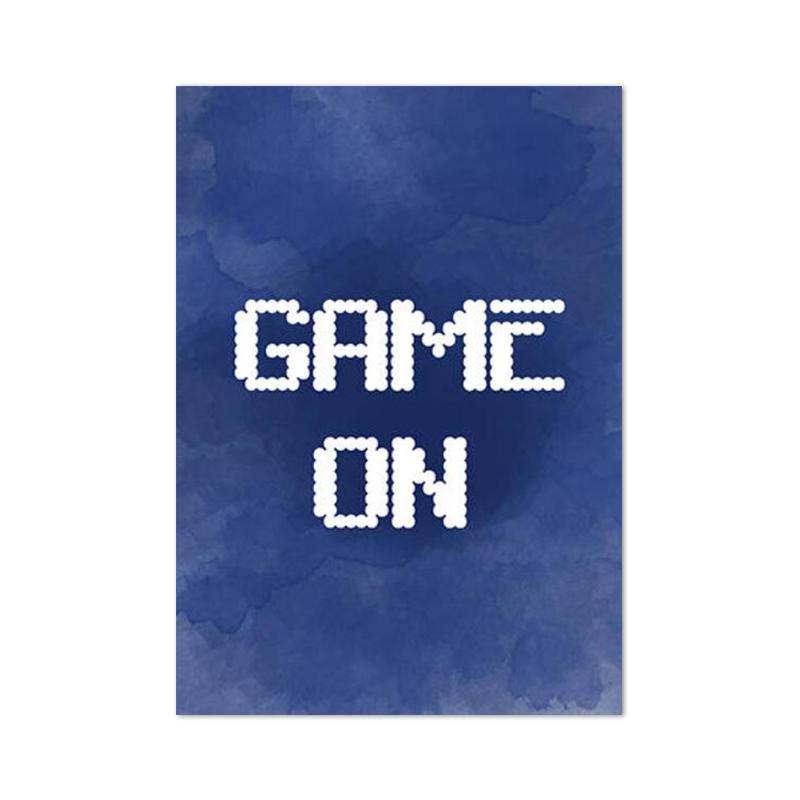 Joypad Gaming Illustration Poster and Print Boys Wall Art Canvas Gaming Let's Play Art Painting Picture Kids Room Wall Decor