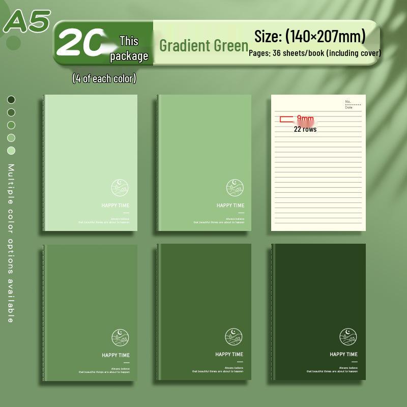 B5 Gradient Color Softcover Notebook for Junior and High School Students