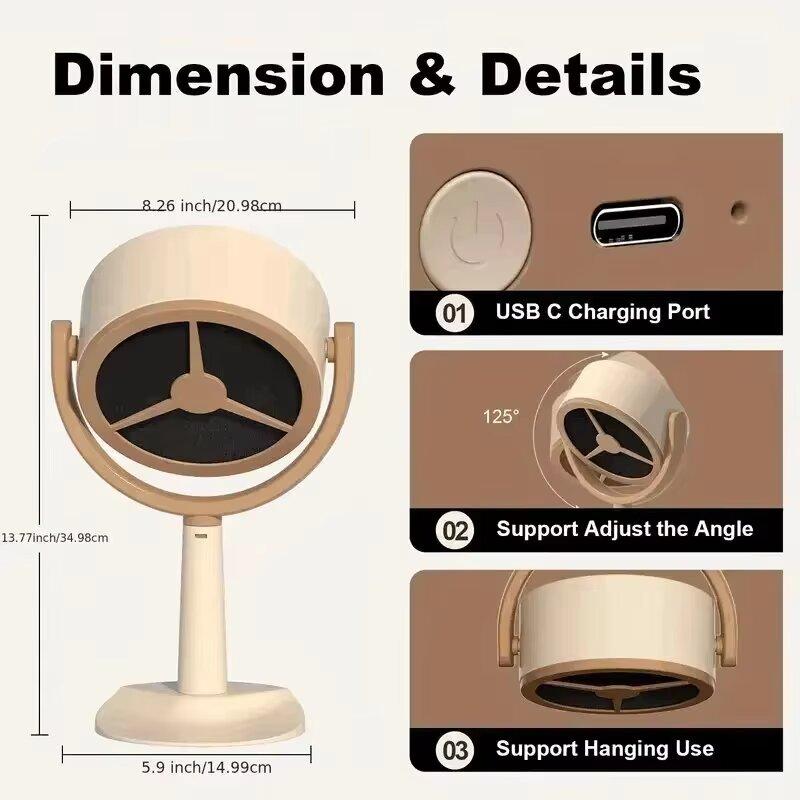 Coifa doméstica mini de mesa Q8, coifa pequena portátil, coifa USB de ângulo ajustável com vento forte.
