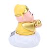 Cai Shen Statue Solar Powerd God of Wealth Fortune Sculpture with Swinging   for Business Home Car Ornament Present