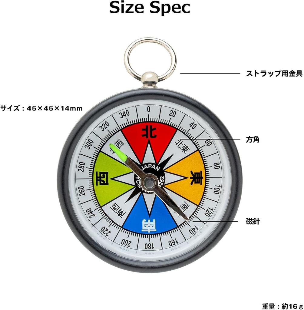 Mizartec Pocket Dry with Compass, Type, Luminous, Stopper, GA-15C