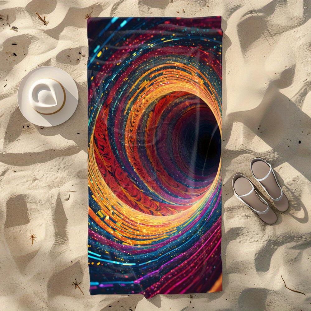 1pc Colorful Space-themed Beach Towel: Large, Perfect for Vacation, Beach, Pool - Ideal for Men and Women!