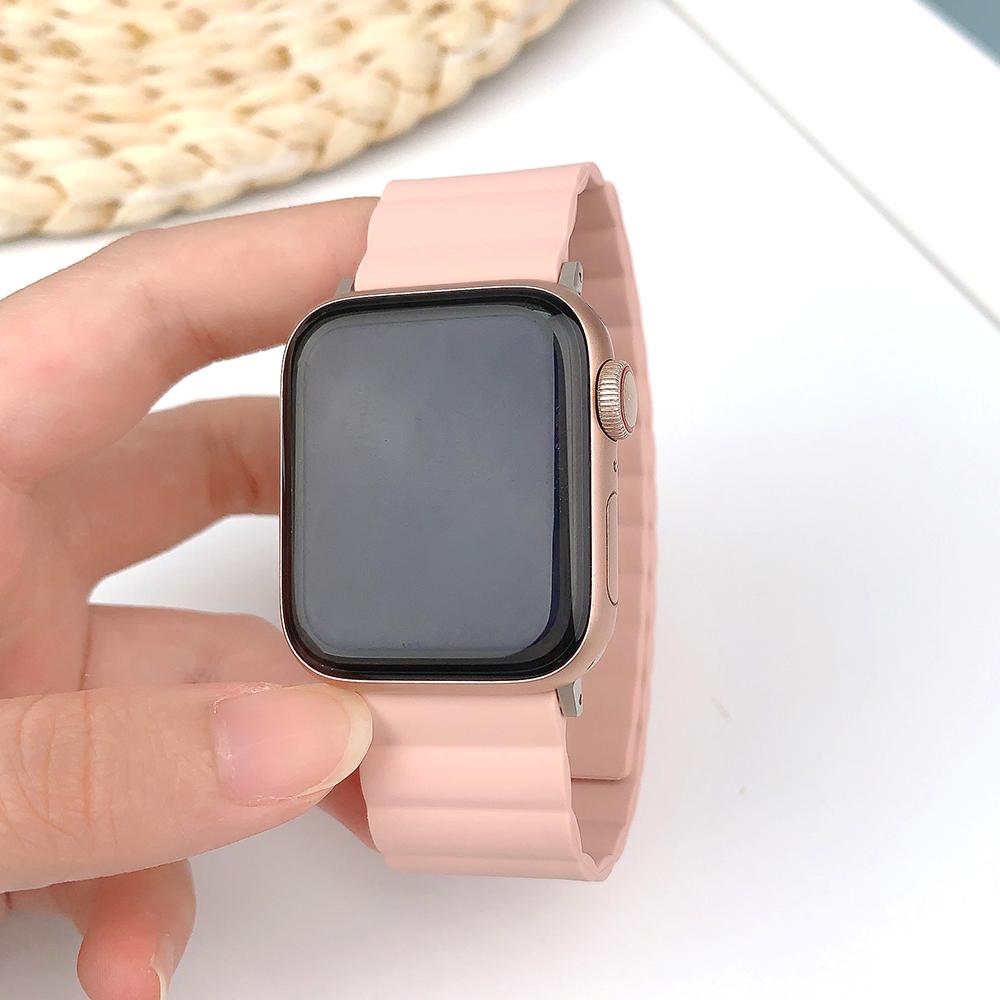 Einfaches MagnetverschlussbandFür Apple Watch Ultra 9 8 7 49mm 45mm 41mm Silikonband Für iWatch 6 5 4 SE 44mm 40mm 42mm
