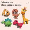 3D Handmade Dinosaur Animal Puzzle Toy for Kids