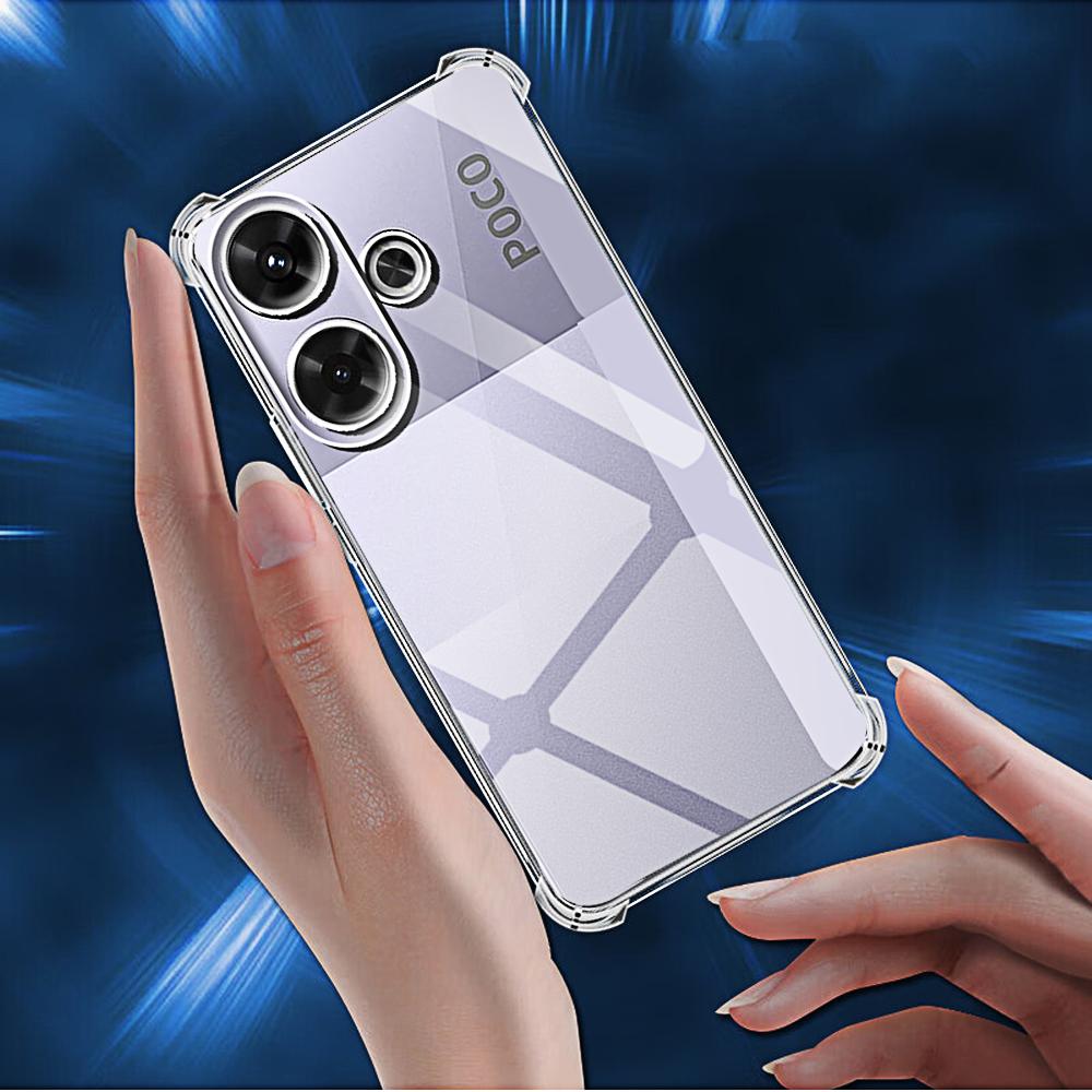 Transparent Phone Case for Xiaomi Poco M6 4g Shell Protective Camera Back Clera Covers on Pocco Poxo F6 M6 X6 Pro 5G M6pro 4G