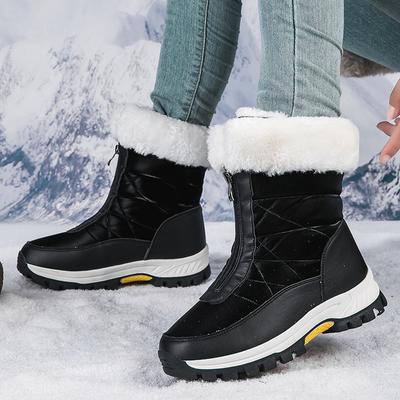 Winter Outdoor Schneestiefel Damen wasserdicht rutschfest und samtgepolstert warme Baumwollschuhe Damen Schneeschuhe.