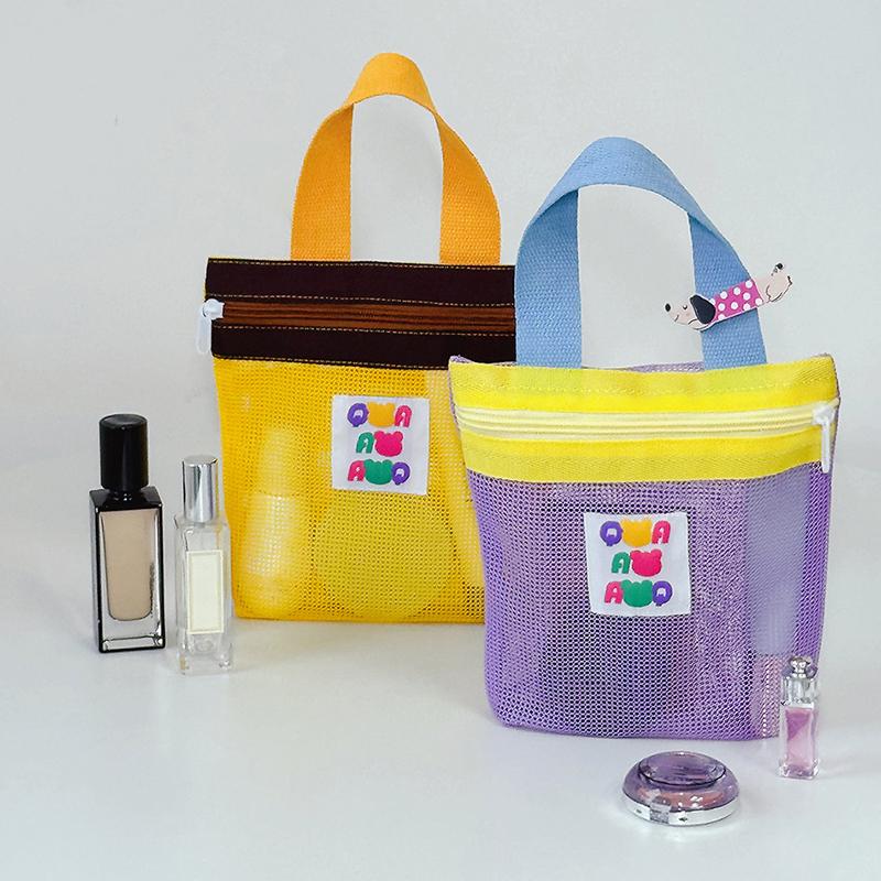 1pcs Nylon Mesh Drawstring Storage Pouch Bag Multi Purpose Travel & Outdoor Activity Pouch For Digital Products Makeup Bag