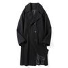 Men's Double Breasted Trench Coat Oversized Casual Windbreaker Lapel Long Jacket Overcoat Notched Lapel Long Jacket Winter Warm Overcoat for Men