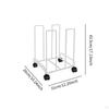 Carton Storage Rack Cart with Wheels 31cmx26x43.5cm Multipurpose Metal Frame Mobile Cardboard Stand