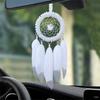 Stylish Small Dream Catcher Feather Car Accessories Car Interior White Rearview Mirror Hangings