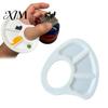 Non Stick Paint Palette for Acrylic Painting Mini Tray, with Thumb Hole, Lightweight Durable Handheld Resin Acrylics Mixing Watercolor Palette,