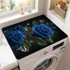Staubdichte und schnelltrocknende Kühlschrank- und Waschmaschinen-Abdeckmatte mit elegantem Blumenmuster