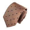 Brand Gift Box Italian Made In Polka Silk Brown [Michiko London] Necktie, Included, Fabric, Japan, Dot, & Cotton, Gift, Present, Men's & Women's,
